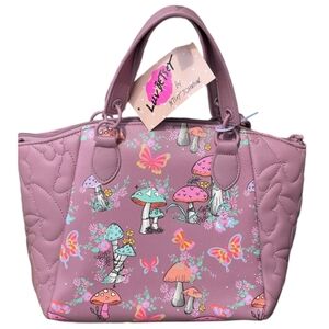 💖HOST PICK💖 Betsey Johnson Purple Pink Mushroom Print Crossbody NWT